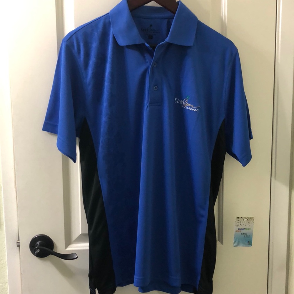 NWT SONY OPEN Hawaii Blue Polo Shirt, Sz Small